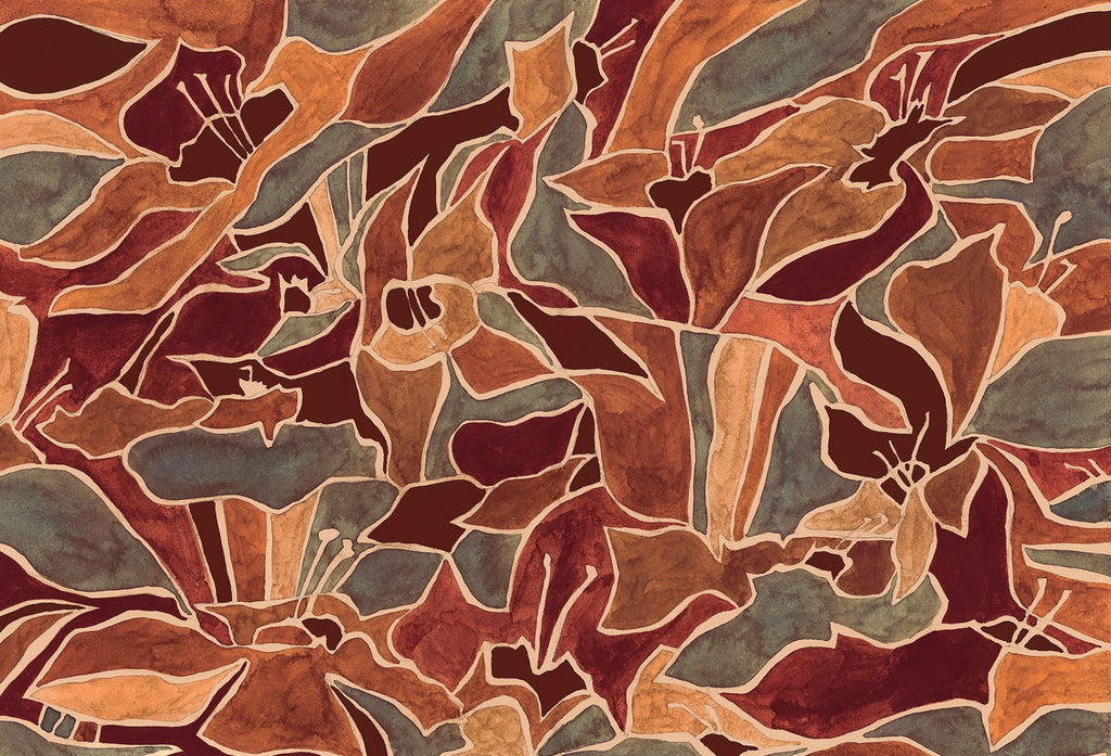 Maximalism Naranja by Tres Tintas | Designer Wallpaper Mural | NewWall ...