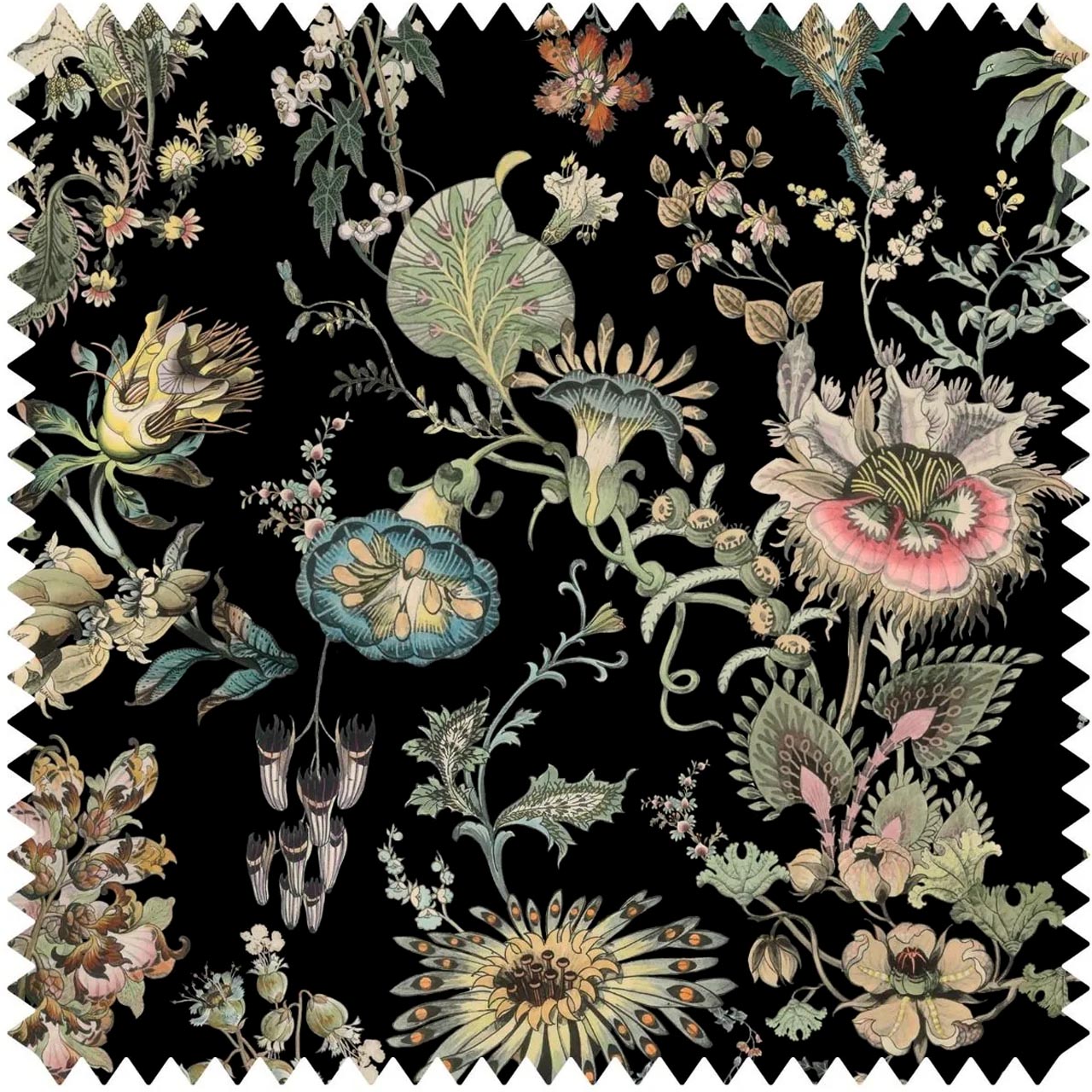 Flora Fantasia Jacquard Noir – NewWall Inc.