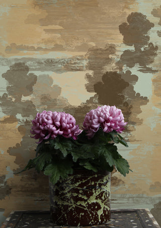 Cloud Toile Linen Greys On Yellow