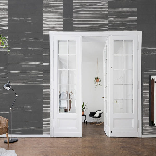 Earth Layers Metallics Onyx by Coordonné, wallpaper mural