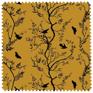 Birdbranch Stripe Velvet Black On Honey