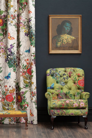 Bloomsbury Garden Cotton Linen Bone by Timorous Beasties