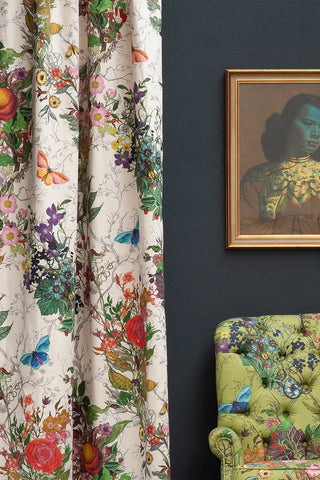 Bloomsbury Garden Cotton Linen Bone by Timorous Beasties