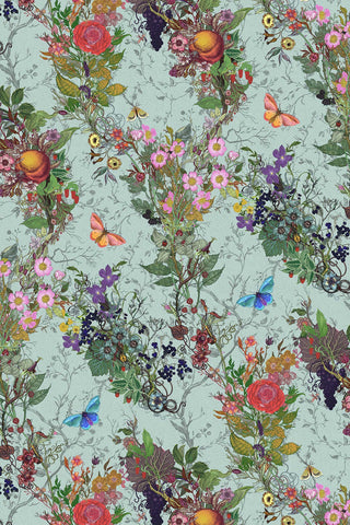 Bloomsbury Garden Cotton Linen Mint by Timorous Beasties
