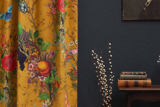 Bloomsbury Garden Cotton Linen Mustard by Timorous Beasties