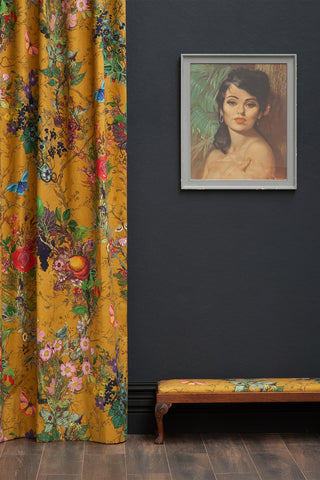 Bloomsbury Garden Cotton Linen Mustard by Timorous Beasties