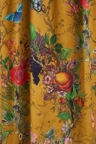 Bloomsbury Garden Cotton Linen Mustard by Timorous Beasties
