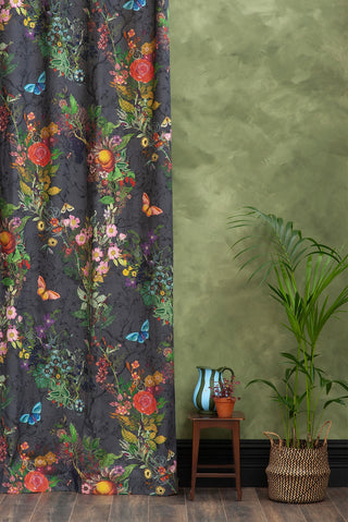 Bloomsbury Garden Cotton Linen Soft Navy by Timorous Beasties