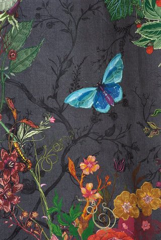 Bloomsbury Garden Cotton Linen Soft Navy by Timorous Beasties