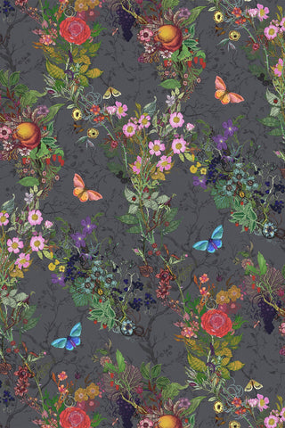 Bloomsbury Garden Cotton Linen Soft Navy by Timorous Beasties