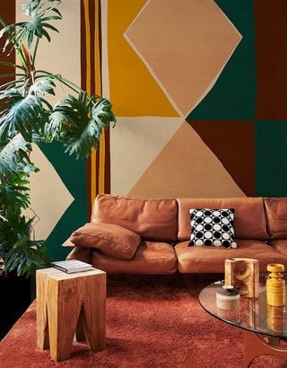 Chaotic Ordinariness Orange by Wall&decò, wallpaper mural
