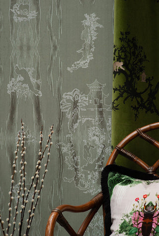 Chinoiserie Scenic Olivine