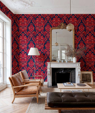 Venetian Damask Vermilion by Coordonné, wallpaper