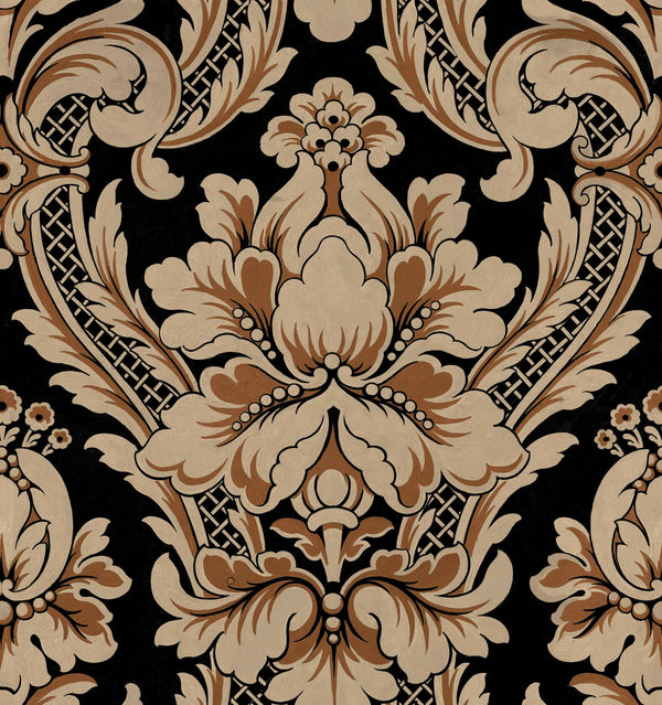 Venetian Damask Onyx by Coordonné, wallpaper