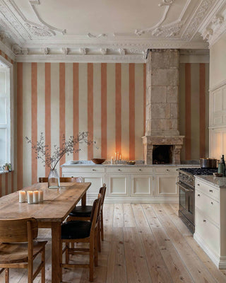 Florentine Stripe Peach by Coordonné, wallpaper