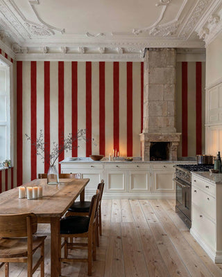 Florentine Stripe Vermilion by Coordonné, wallpaper