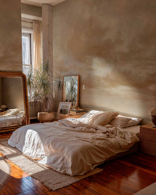 Cumulus Clouds Coral by Coordonné, wallpaper mural