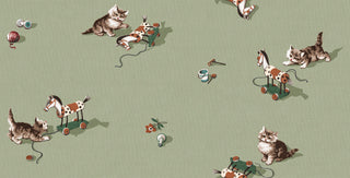 Kittens Mint wallpaper by Coordonné