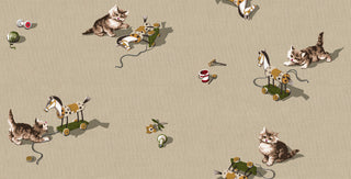Kittens Jute wallpaper by Coordonné
