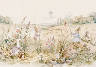 Bunnies Natural wallpaper by Coordonné