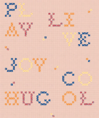 Wordplay Peach wallpaper by Coordonné