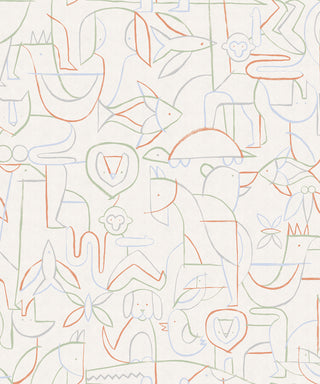 Animalia Mint wallpaper by Coordonné