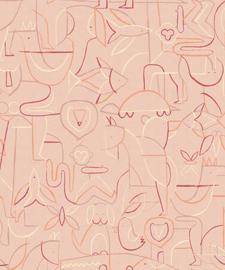 Animalia Peach wallpaper by Coordonné