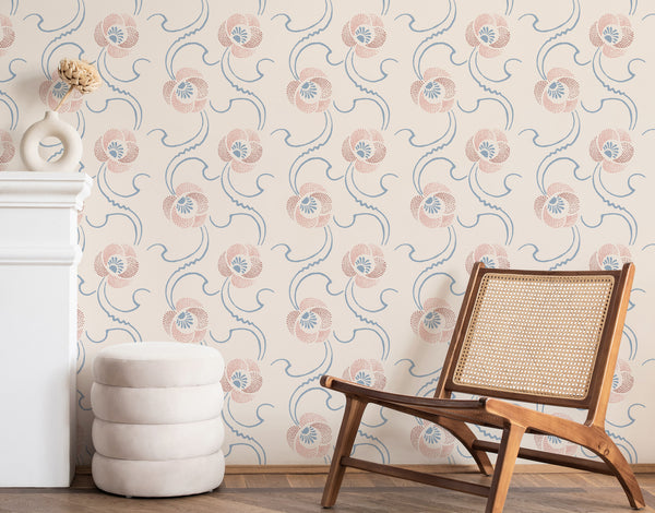 Fleur Sheer 1 by Maison Martin Morel, wallpaper