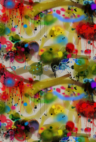 Graffiti All Over Performance Fabric Original by Timorous Beasties