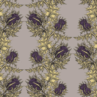 Grand Thistle Gold & Purple On Stone