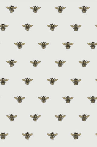 Honey Bee Black & Gold on Powder Grey