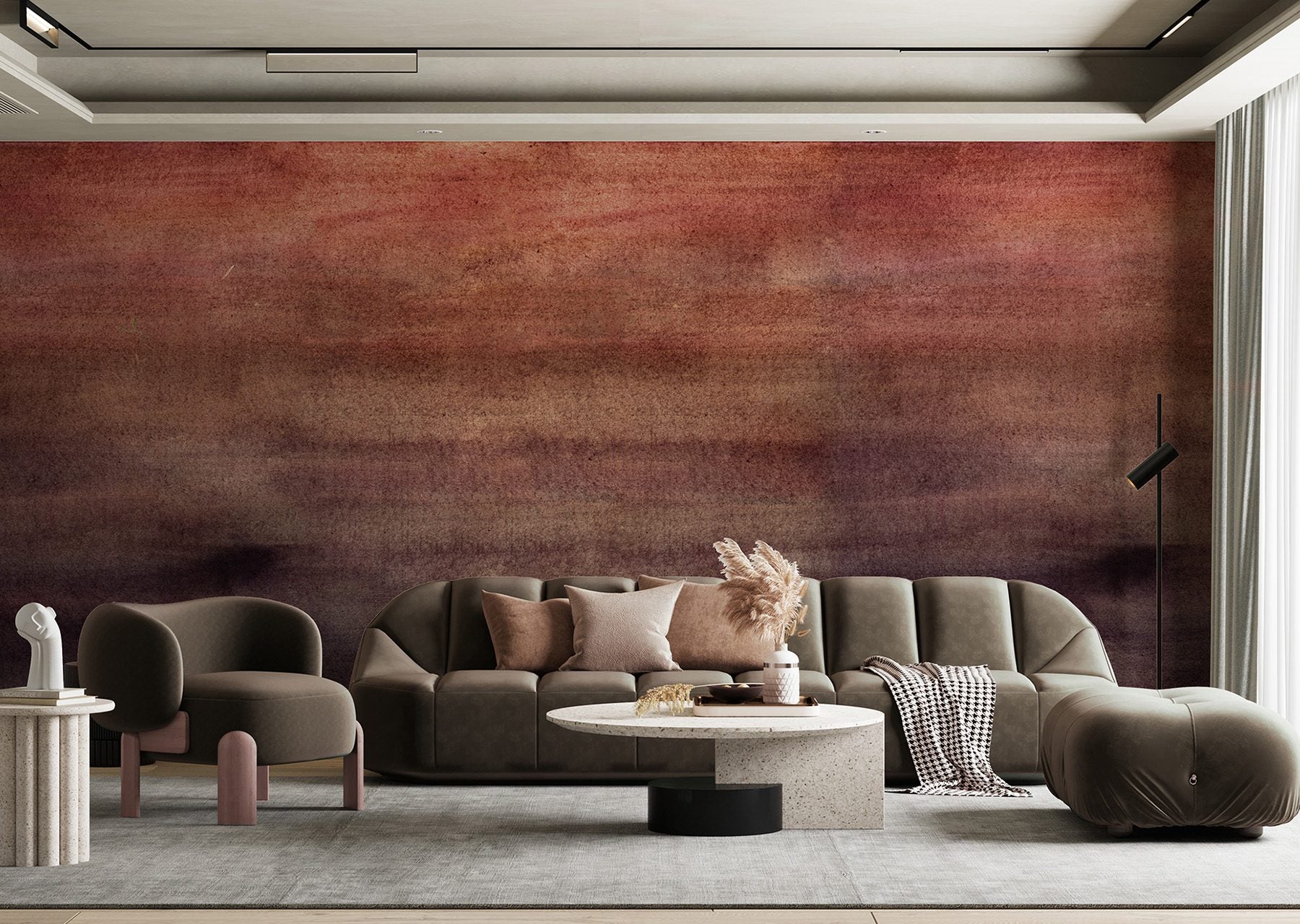 Nimbo Rojo by Tres Tintas, wallpaper mural