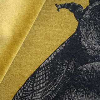 Napoleon Bee Handprinted Velvet Black & Gold On Mouse