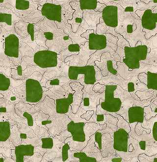 Map Xylography Green