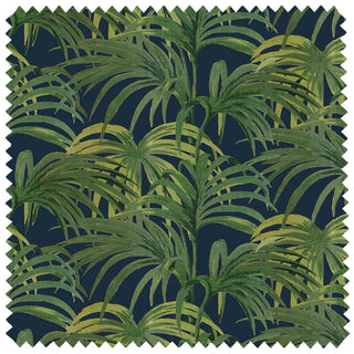 Palmeral Cotton Linen Midnight/Green