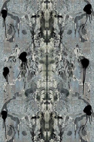 Rorschach Superwide Wallpaper Blue Grey