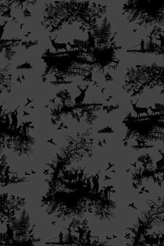 Toile De Chasse Noir Sur Noir