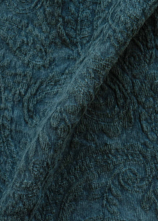 Kashmir Indigo Cotton Jute - additional fabric view