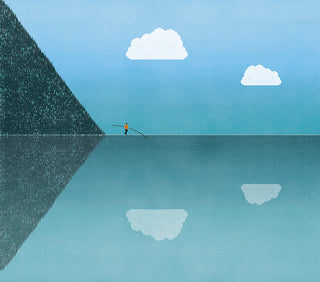 Balancing Blue by Wall&decò, wallpaper mural