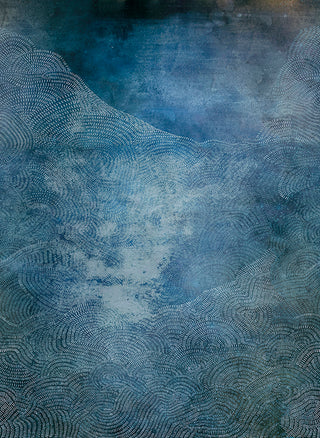 Ephemera Blue by Wall&decò, wallpaper mural