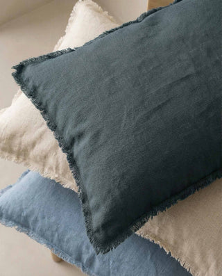 Aura Denim linen fabric by Coordonné