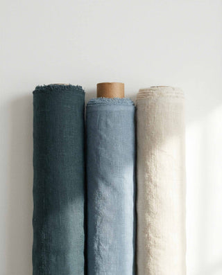 Aura Denim linen fabric by Coordonné