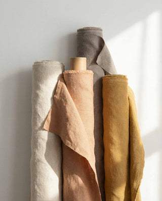 Aura Hueso linen fabric by Coordonné