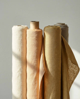 Aura Nude linen fabric by Coordonné