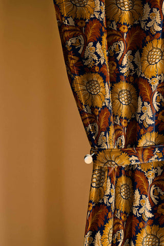 Chinese Damask Linen Curry by Coordonné, fabric