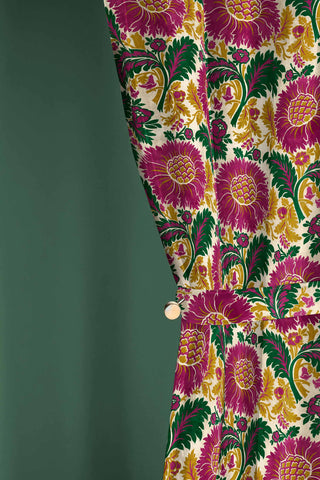 Chinese Damask Linen Fuchsia