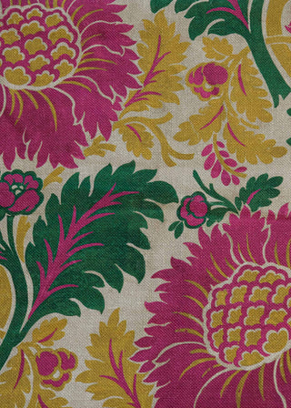Chinese Damask Linen Fuchsia