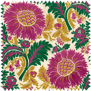 Chinese Damask Linen Fuchsia