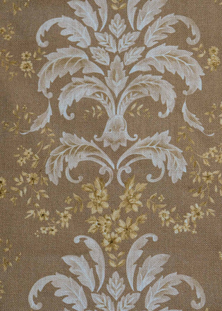 French Damask Cotton Papyrus by Coordonné, fabric