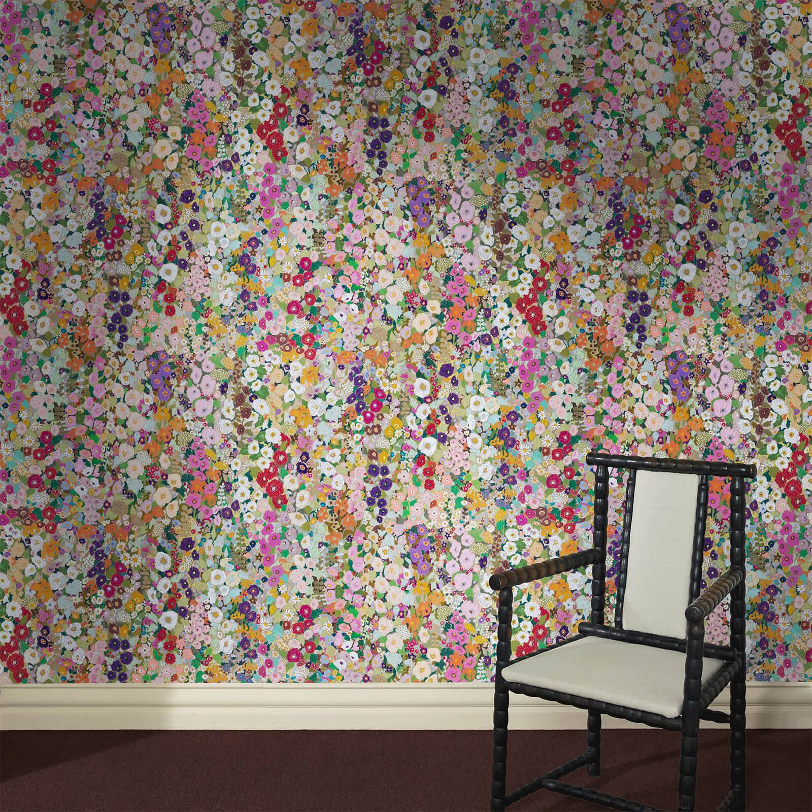 Hollyhocks Spring by House of Hackney | Designer Wallpaper Mural